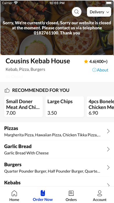 Cousins Kebab House Screenshot