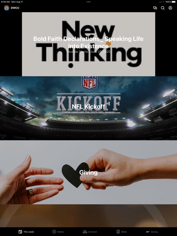 Deep Waters Community Church app screenshot 2