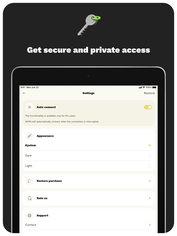 idVPN: VPN Secure Unlimited iPad screenshot 5 - Productivity app