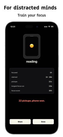 Nod: Phone Pickup Tracker screenshot