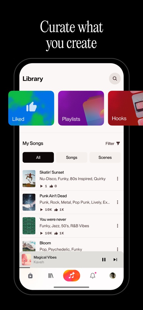 Suno - AI Songs & Music - Personal Music Library