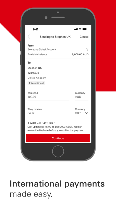 HSBC Australia Screenshot