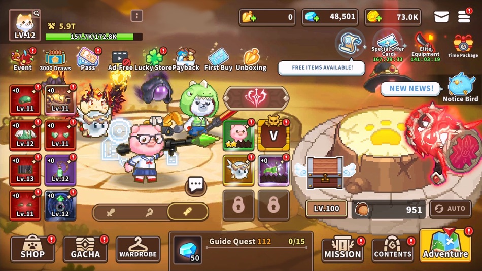 #5. Animal Quest : Idle RPG (iOS) 由: Gameberry Studio Inc