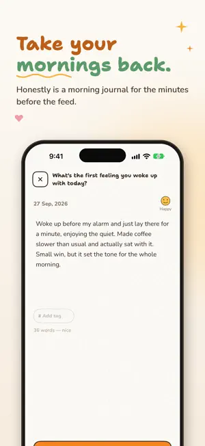 Honestly: Mood & Affirmations screenshot 1