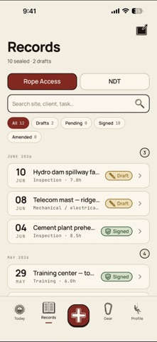 Rope Access Logbook Screenshot 1 of 3