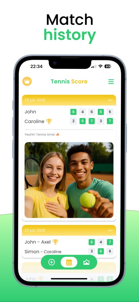 Tennis - Scorekeeper & Counter - App de Deportes | MWM