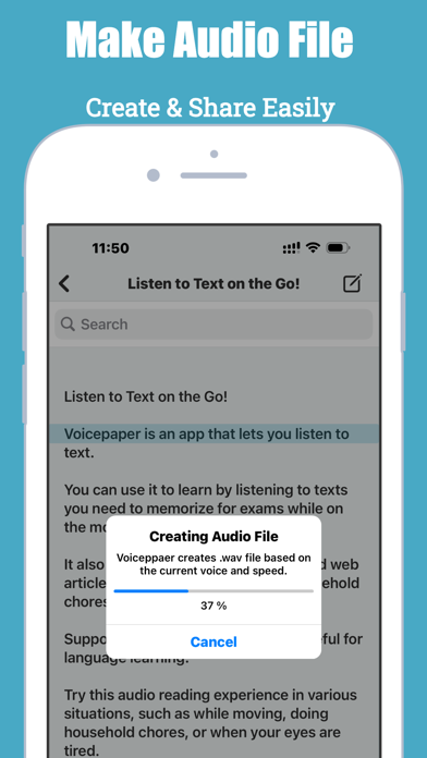 Voicepaper Text to Speech TTS Screenshot