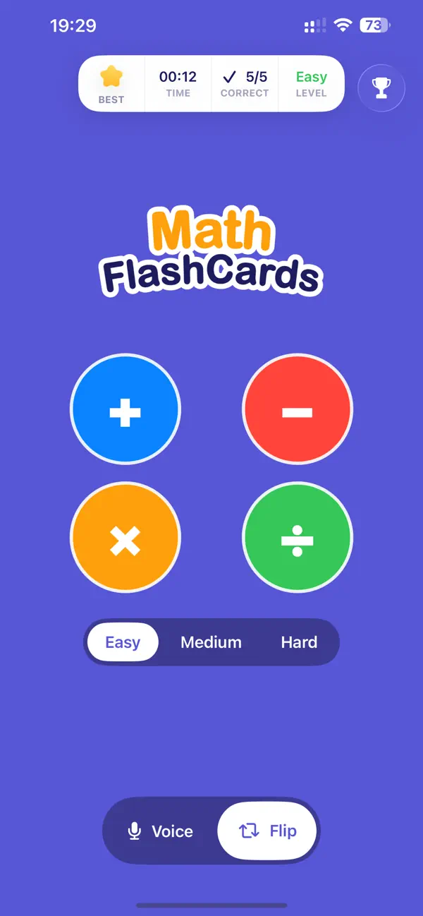 Screenshot #1 pour FlashCards — Say & Flip
