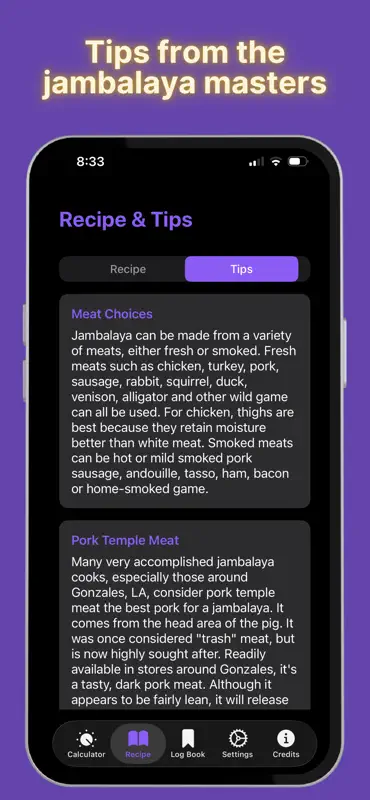 Jambalaya Calculator screenshot 3 of 10