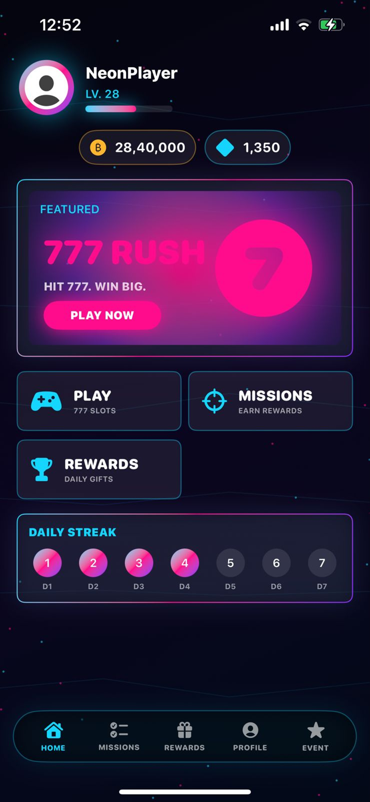 Neon777Rush