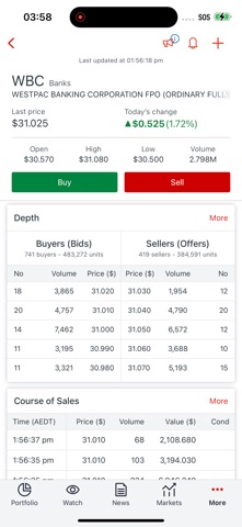 Westpac Share Trading Screenshot 1 of 9