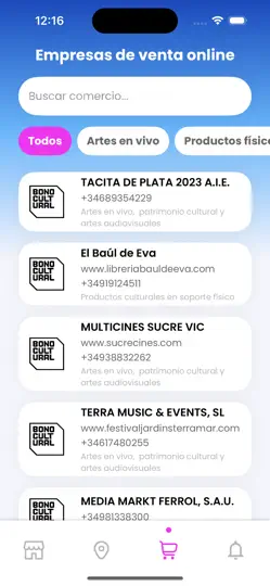 Captura de pantalla de Bono Cultural Joven 2025 en iPhone 4