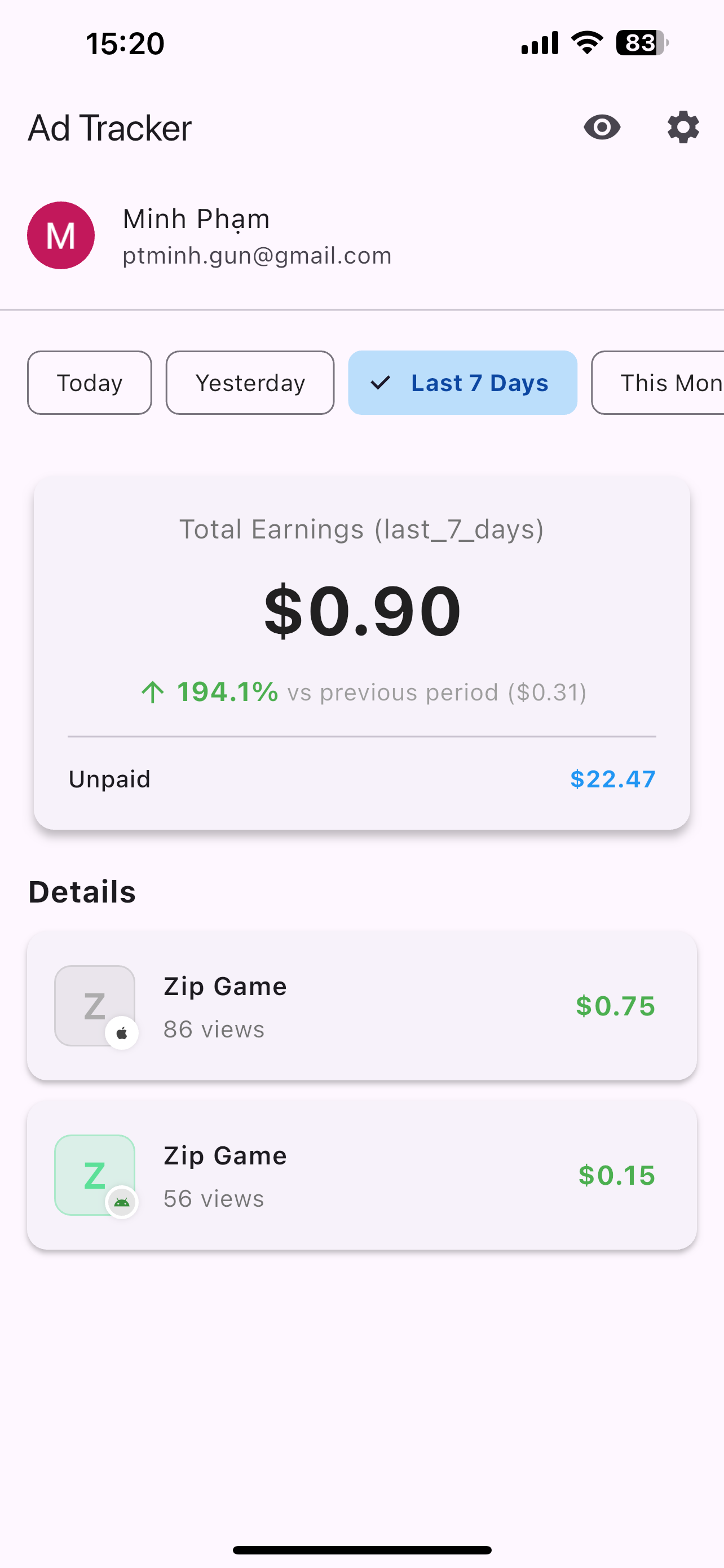 AdStats: Revenue Tracker