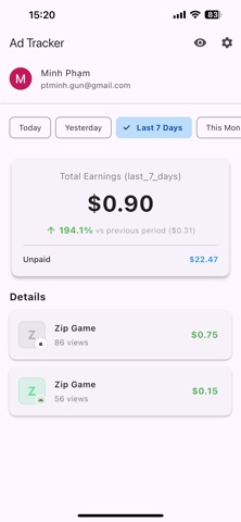 AdStats: Revenue Tracker screenshot