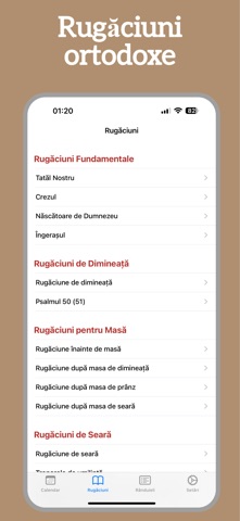 Calendarul Sfinților 2026 iPhone screenshot