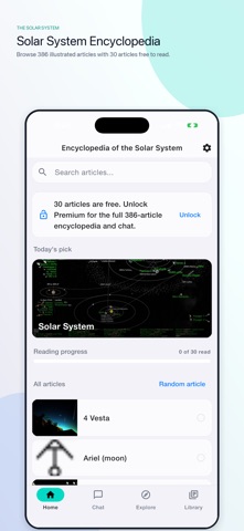 Encyclopedia: Solar System app screenshot