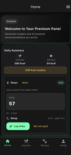 FitAndEat: Workout & Calorie screenshot 1