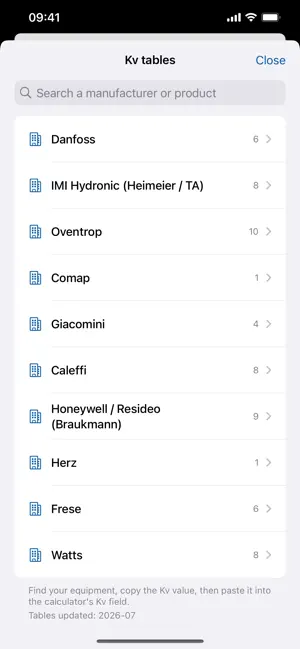 HydroniCalc screenshot 3