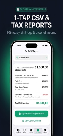 Tip Tracker: Server Income Log Screenshot 5 of 6