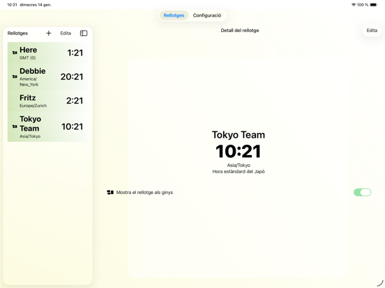 Hora - World Time app screenshot