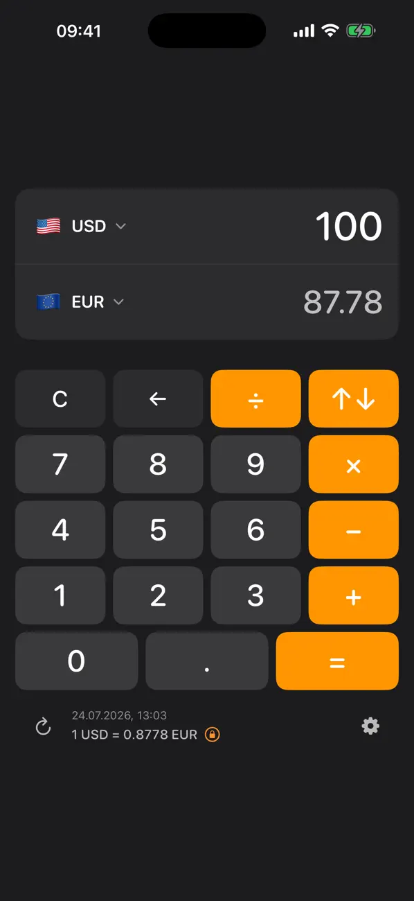 Screenshot #1 pour Convertisseur Devise! Calc