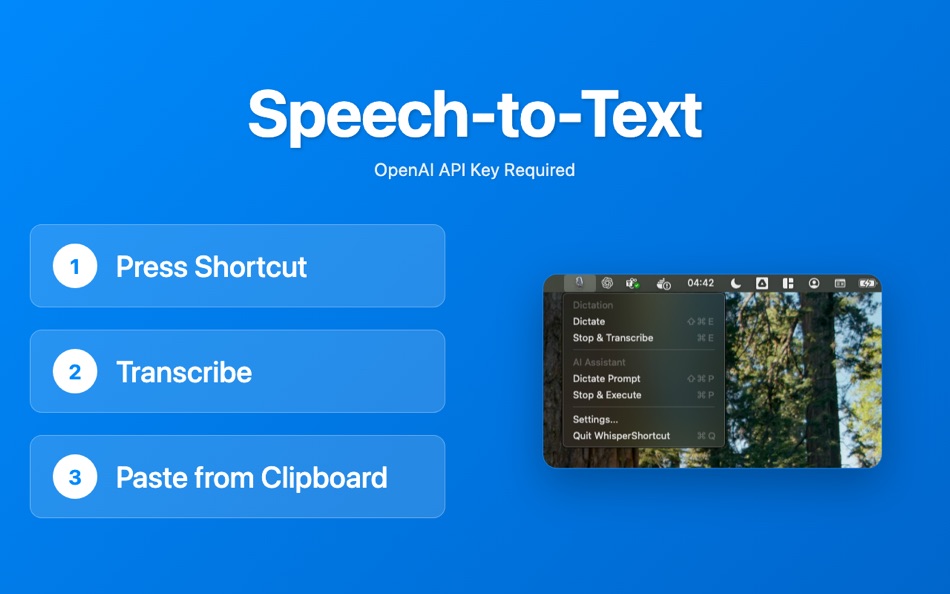 #1. WhisperShortcut (macOS) Podle: Magnus Godde
