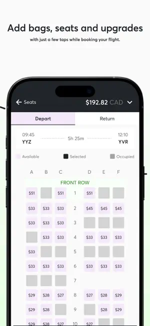 Flair Airlines iPhone screenshot 5