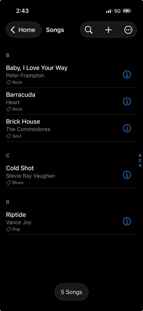 Setlist Helper screenshot 2