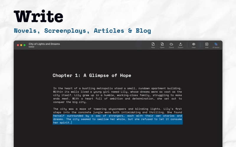 draft writing - script & blog iphone screenshot 1