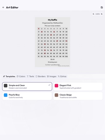 My Raffle: Tickets & Prizes iPad screenshot
