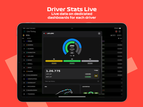 P1 Telemetry iPad screenshot 5 - Games app