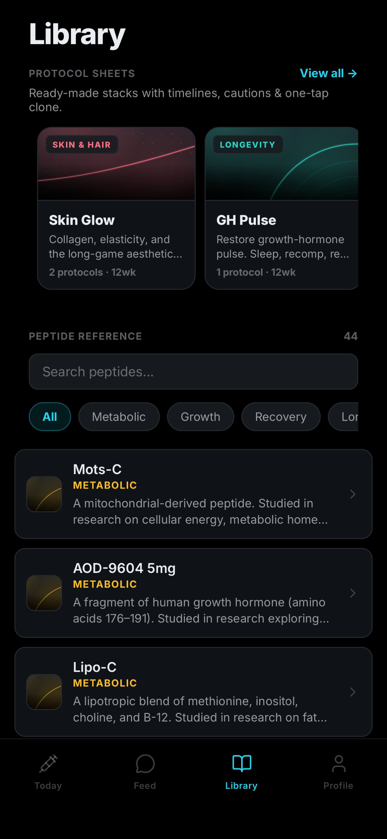 Peptide Tracker — Stack screenshot 3