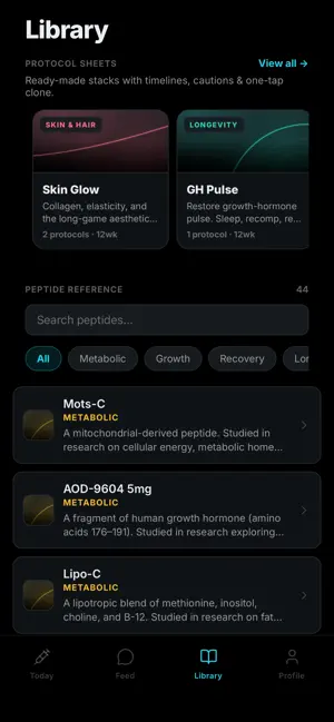Peptide Tracker — Stack screenshot 3