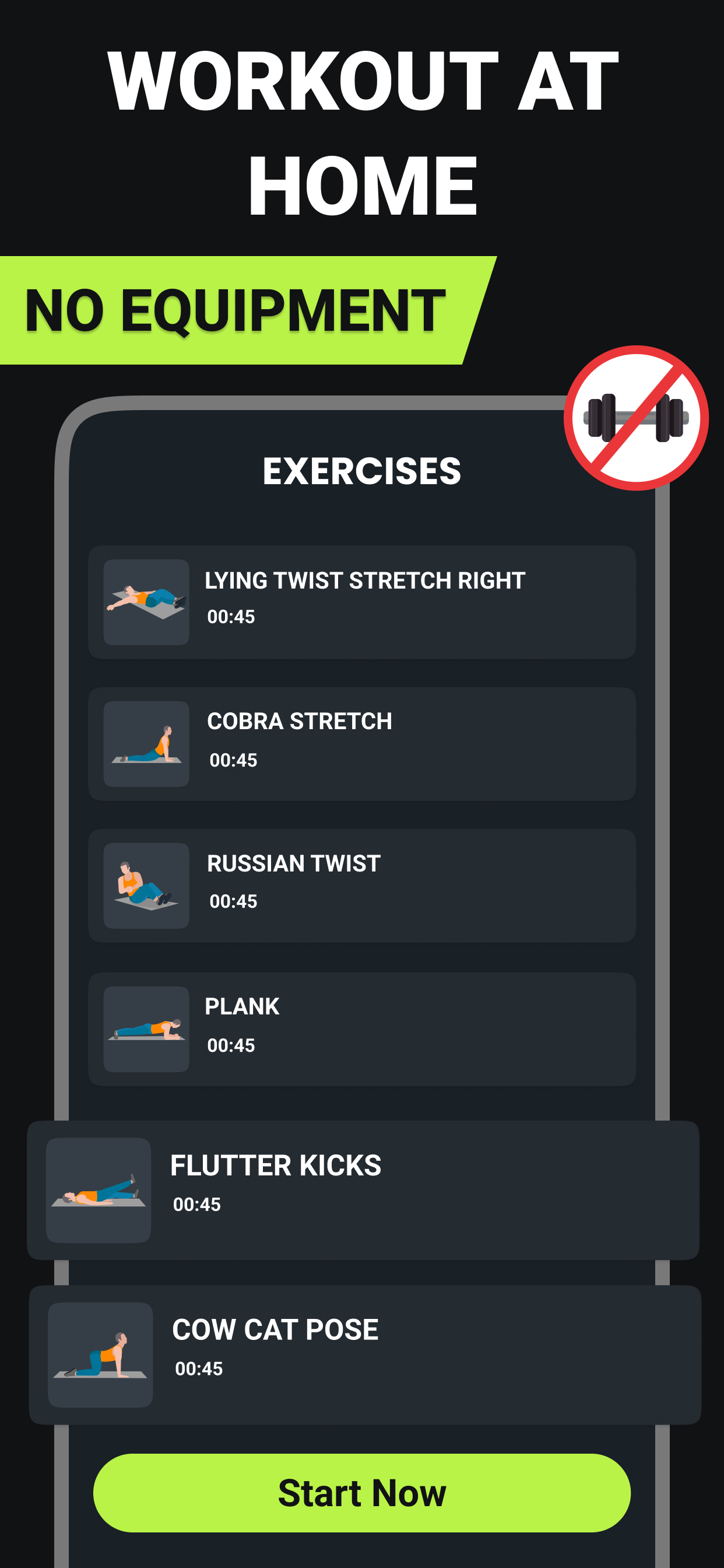 Lose Belly Fat at Home－30 Days