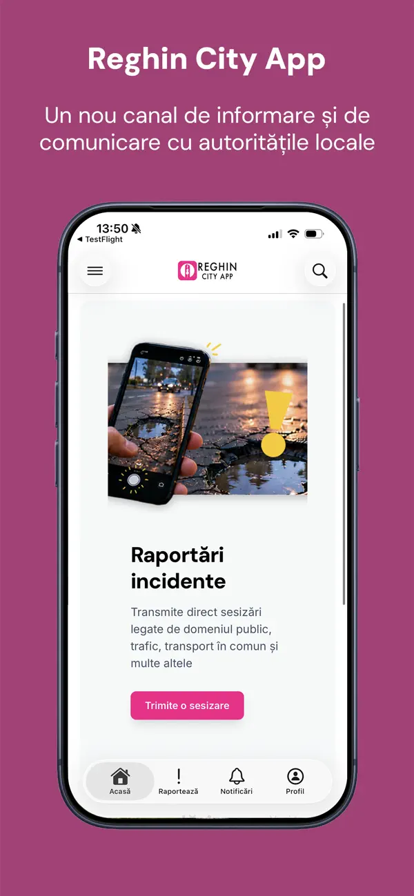 Screenshot #1 pour Reghin City App
