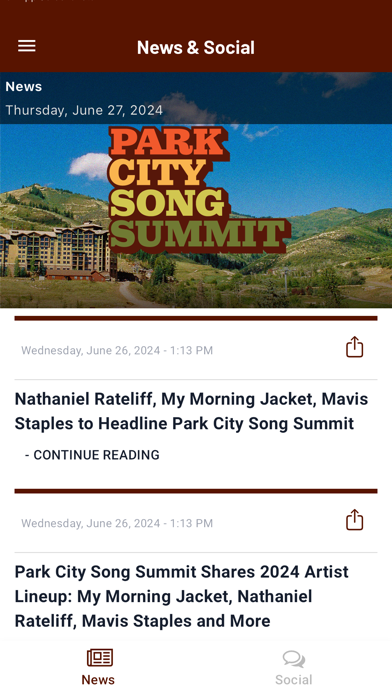 Park City Song Summit Screenshot