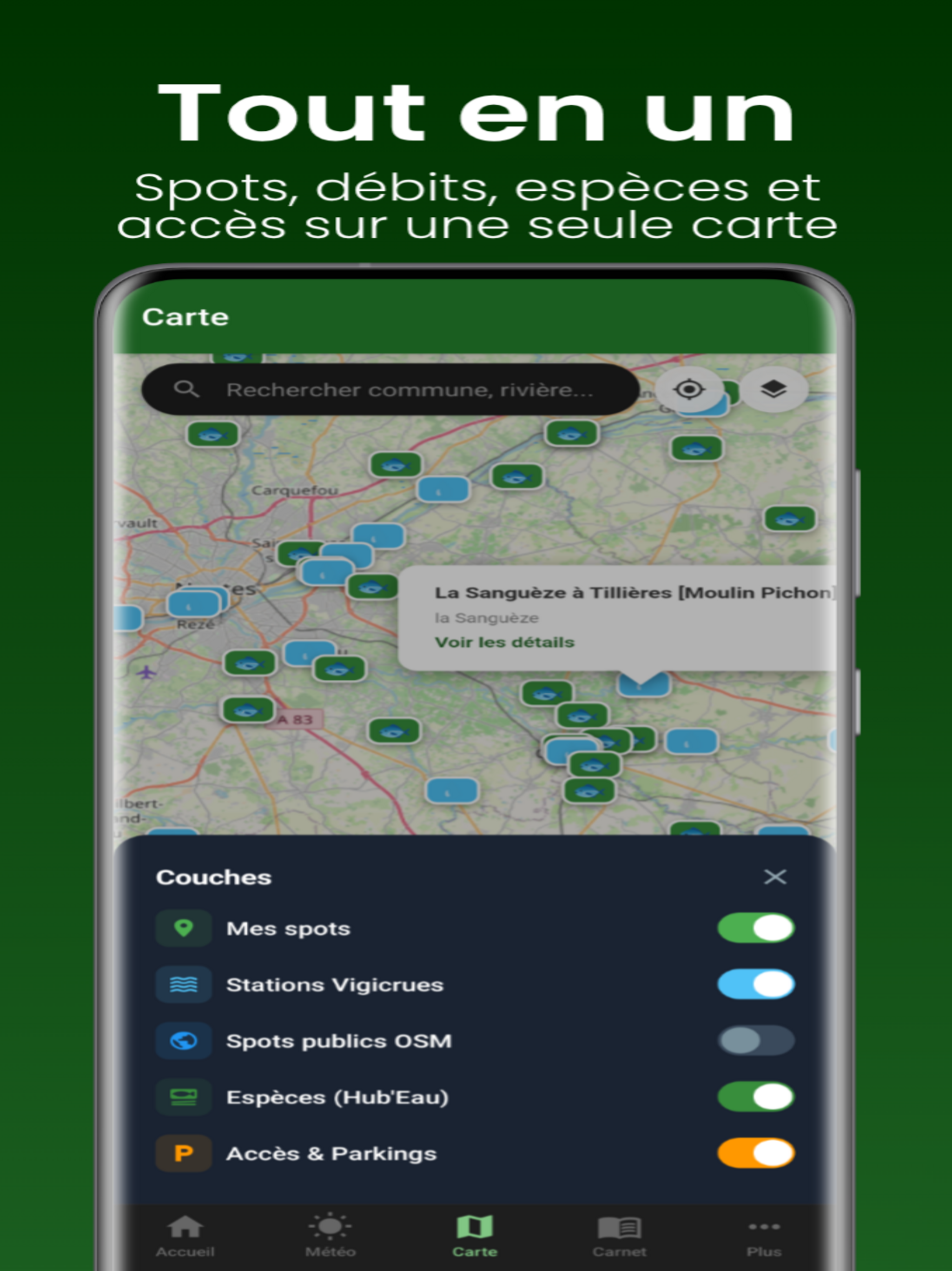 Walton - Pêche, Spots & Débits