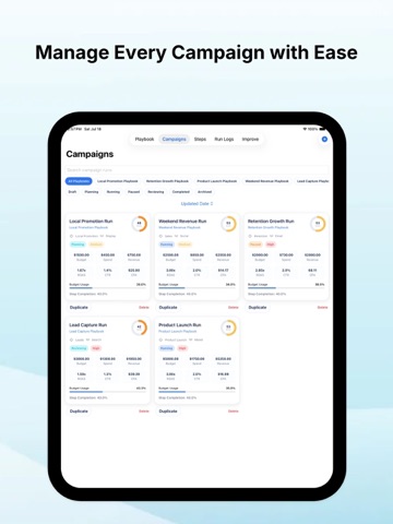 Manager Ads Campaign iPad screenshot