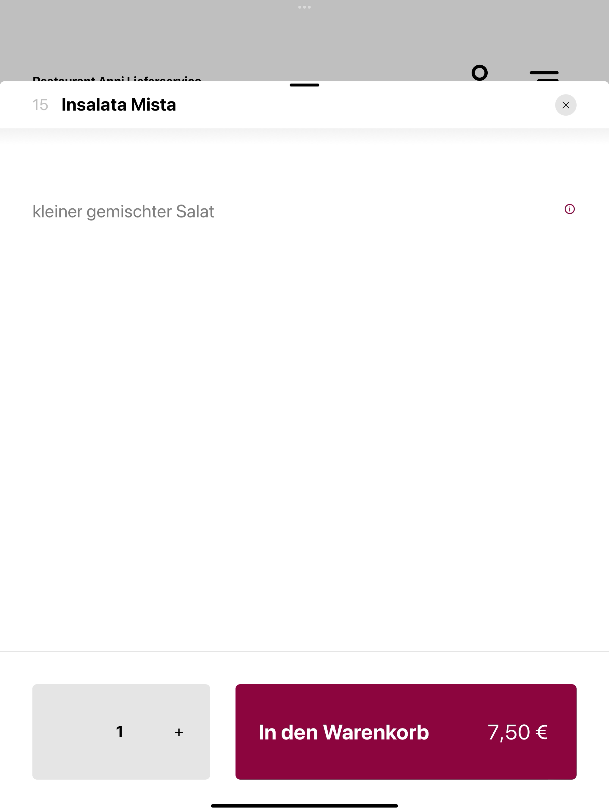 Restaurant Anni Lieferservice