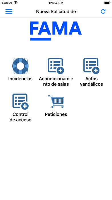 Fama Solicitudes Screenshot