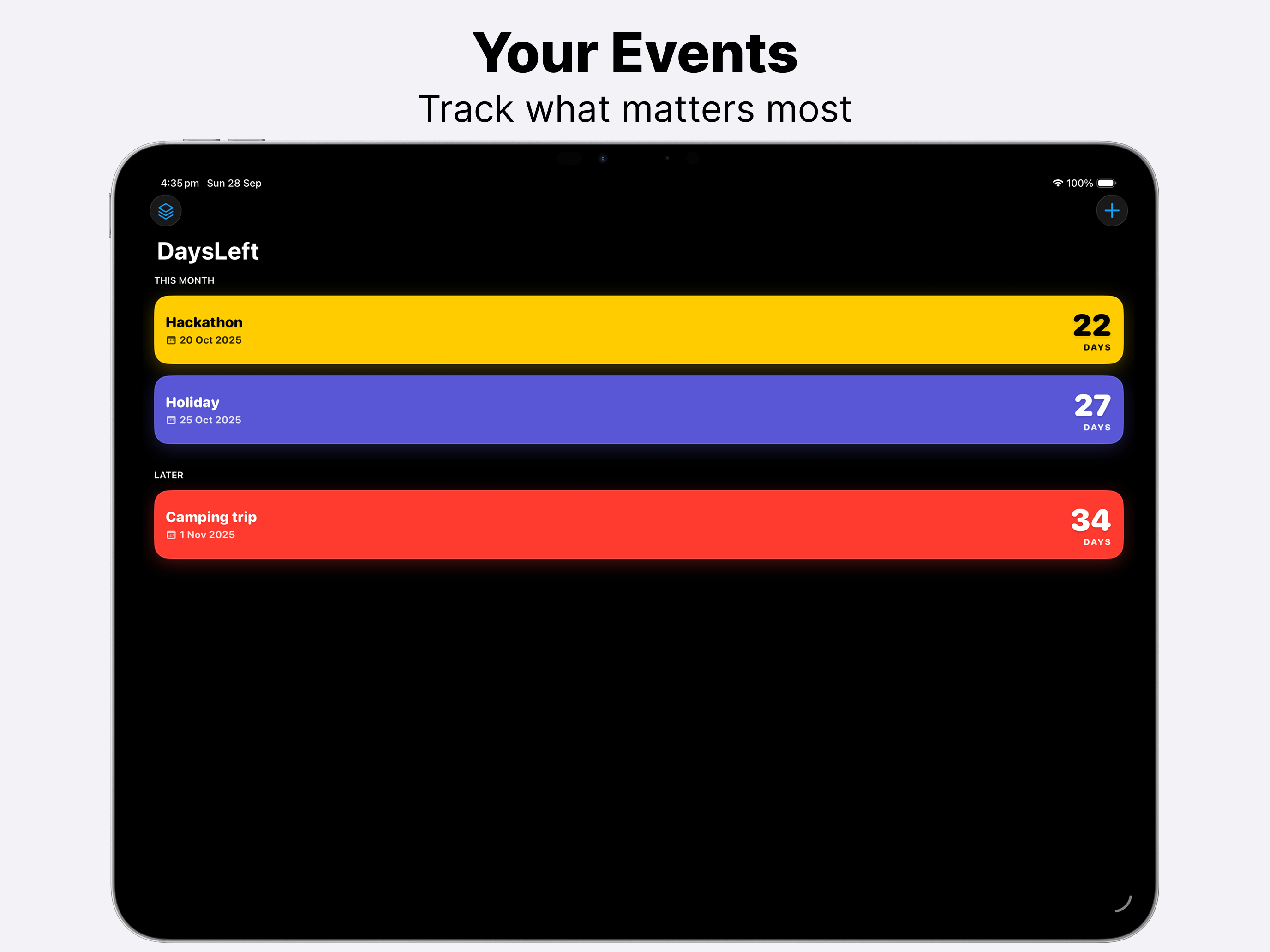 Event Countdown - DaysLeft