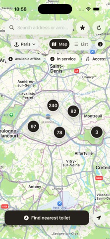 LooKout: WC Finder Screenshot 2 of 3