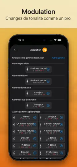Capture d'écran de Suggester 2 : Accords & Gammes sur iPhone 4