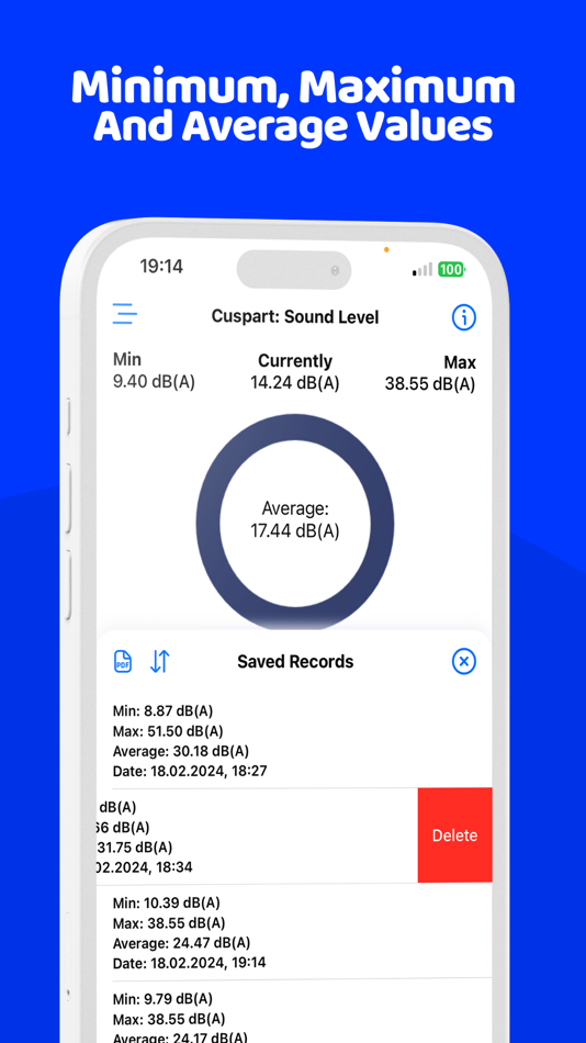 #6. Cuspart: Precision dB Meter (iOS) بواسطة: Mustafa Tolga DALBUDAK