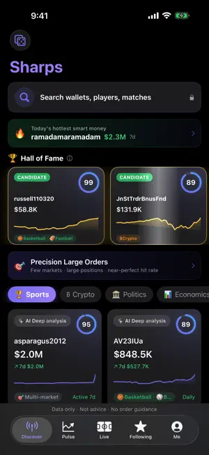 Sharps: Prediction Markets screenshot 1