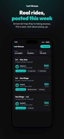 Seat Sherpa Carpool Screenshot 2 of 5