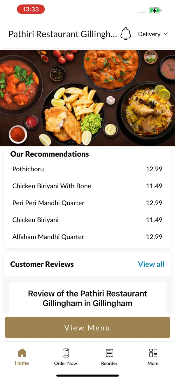 Screenshot #2 pour Pathiri Restaurant Gillingham
