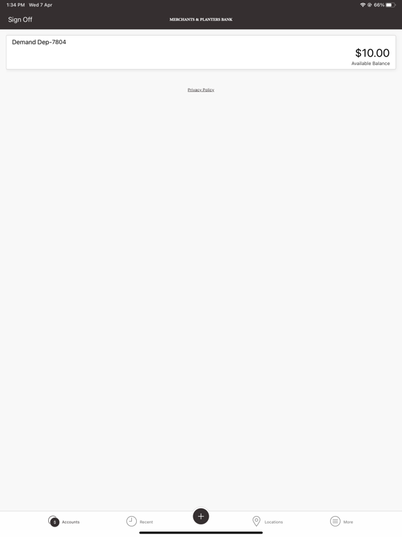Merchants and Planters Bank MS iPad screenshot 1 - Finance app