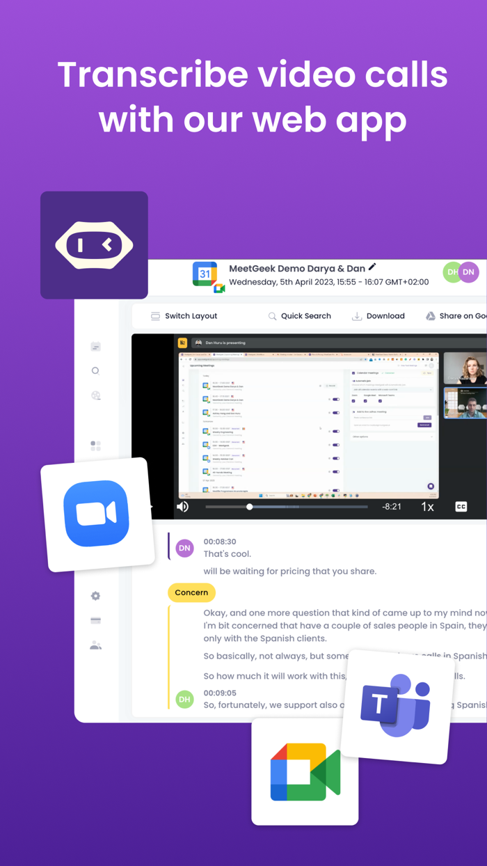 MeetGeek AI NoteTaker App