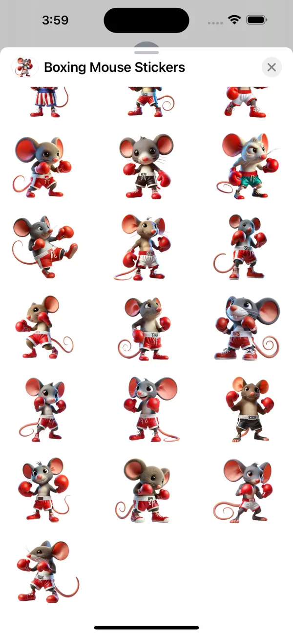 Screenshot #3 pour Boxing Mouse Stickers